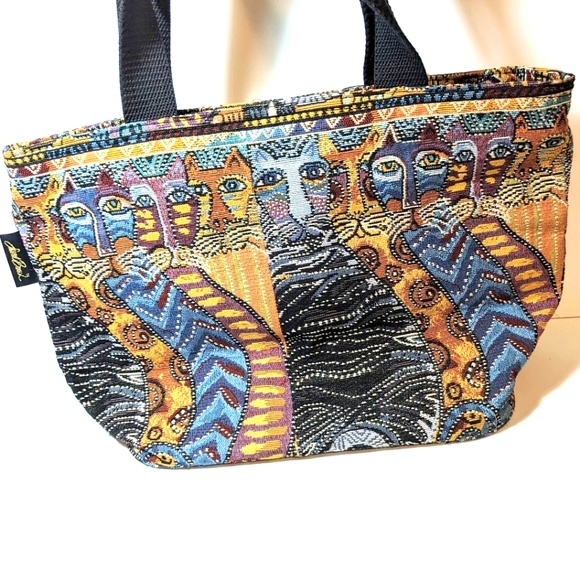 Laurel Birch Hobo Cat Tapestry Shoulder Strap Purse - Picture 2 of 14